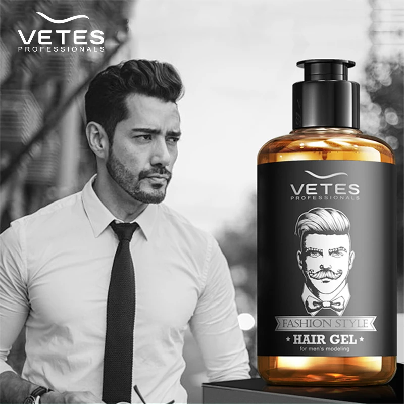 

VETES Hair Styling Gel 200ml Long Lasting Keep Frizz Control Curl Defining Gel Strong Hold For Natural Curl Nourishing Hair Mold
