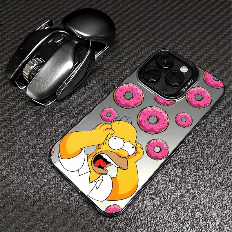 The Simpsons Donut Phone Case for Apple iPhone 15 Pro Max 16 Pro 14 Pro 13 12 11 Pro Max 14 Plus Color Silicone Shell image 4