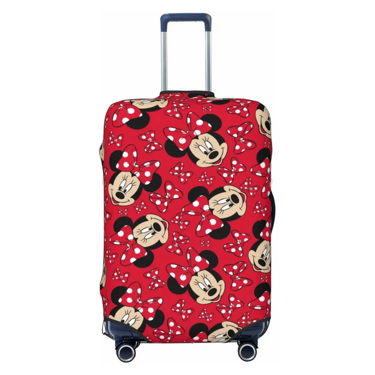 

Custom Bow And Mickey Minnie Mouse Luggage Cover Fashion Cartoon Suitcase Protector Covers Suit For 18-32 inch