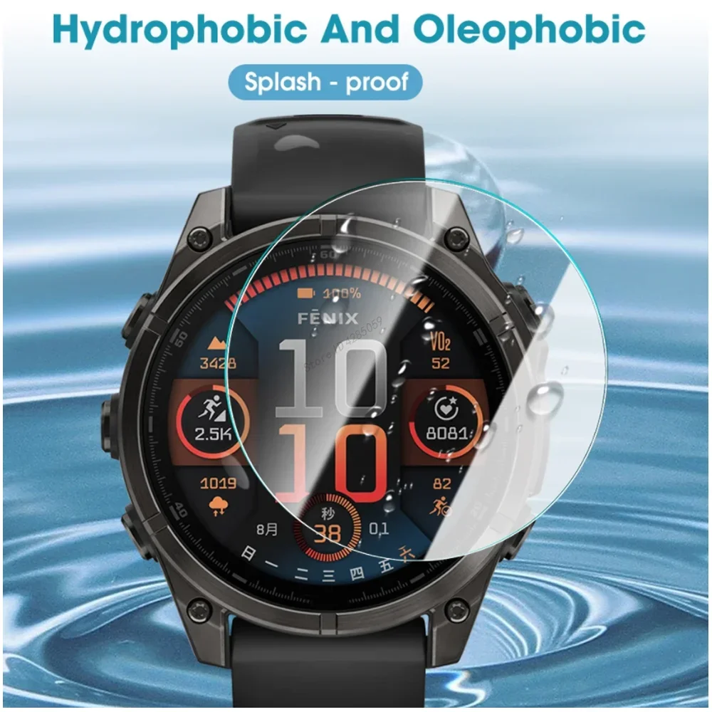 Tempered Glass Screen Protector For Garmin Fenix 8 51mm 47mm 43mm Smartwatch Premium Anti-scratch HD Protector Film Accessories