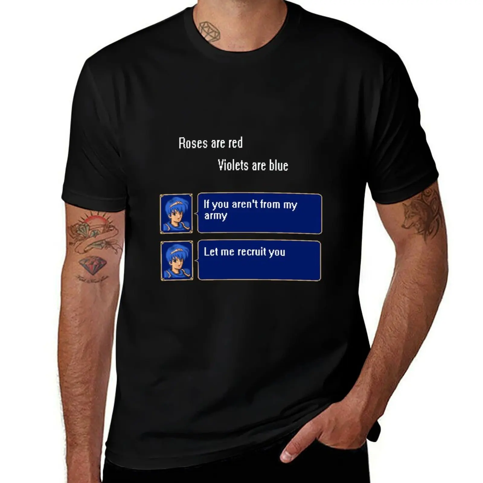 T-shirt à manches courtes respirant pour l'entraînement, avec poème Fire Emblem Marth