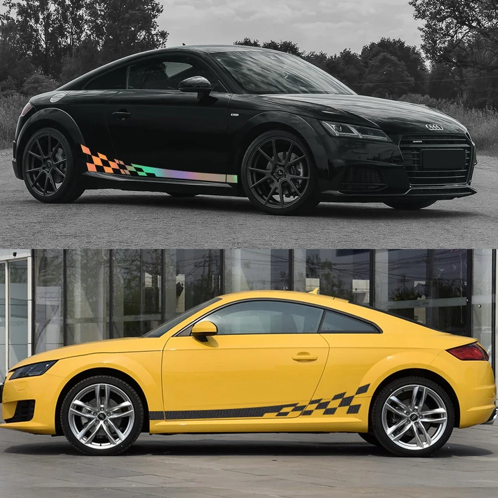 سيارة الجانب الباب ملصق الرسومات ملصق حائط من الفينيل الخارجي اكسسوارات السيارات لأودي TT 8N MK1 MK2 8J كوبيه MK3 8S رودستر TFSI RS
