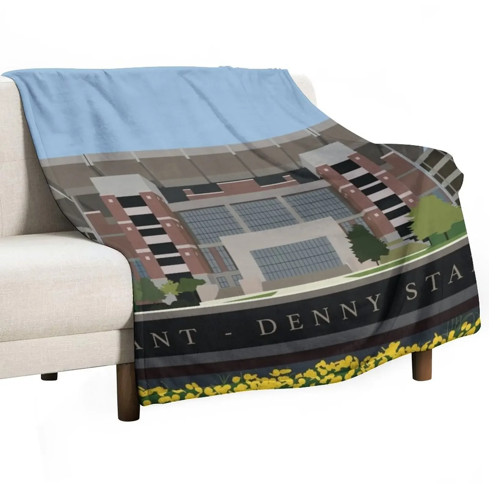 Bryant Denny Stadium Throw Blanket Plush Moving Blankets