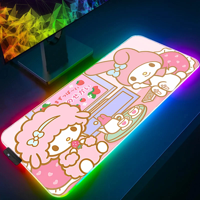 لوحة ماوس الكمبيوتر LED بلدي ميلودي ألعاب مسند الماوس لوحة ماوس الألعاب XXL Kawaii مكتب Mause الوسادة RGB لوحة المفاتيح الماوس الخلفية السجاد #1