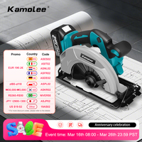 Kamolee 7 inch 21V 6.0Ah 6000mAh Electric Circular Saw  for Home DIY Compatible Makita 18V Battery