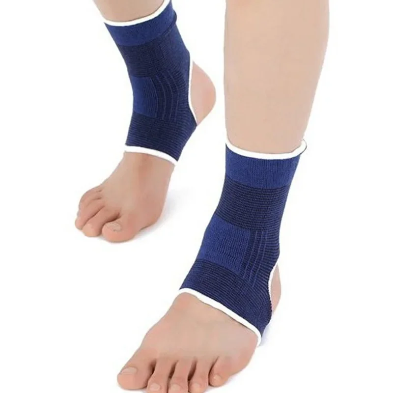5-Pieces Set Blue Polyester Cotton Elastic Breathable Knee Pads for Football Training Sports Wrist Palm Elbow Ankle Protector