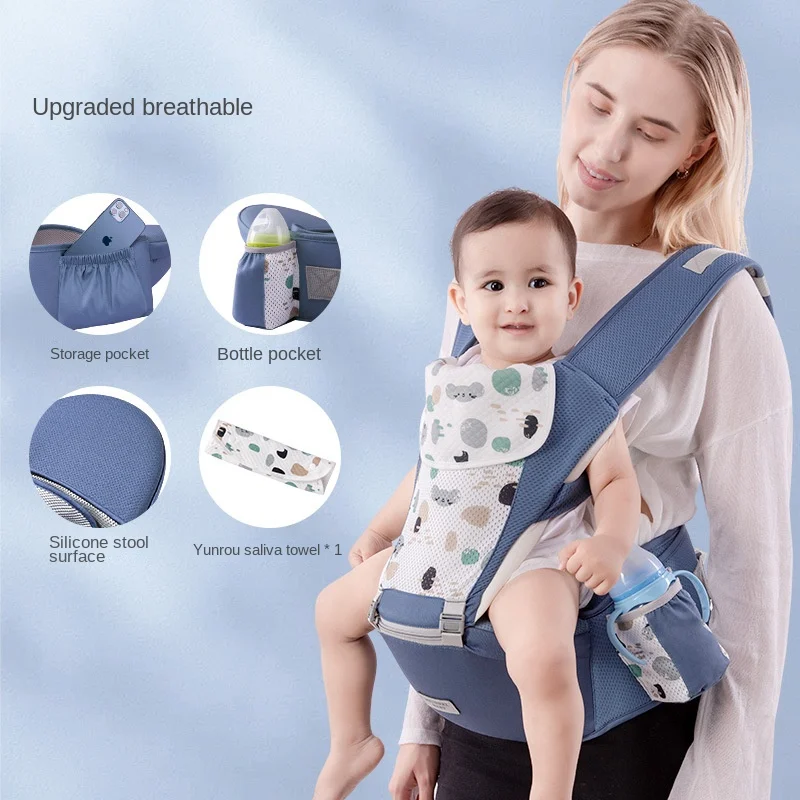 Ergonomic Baby Carrier Wrap With Hipseat Storage Bag Infant Swaddle Sling Carrier Kangaroo For Baby Carrier Waist Stool Backpack