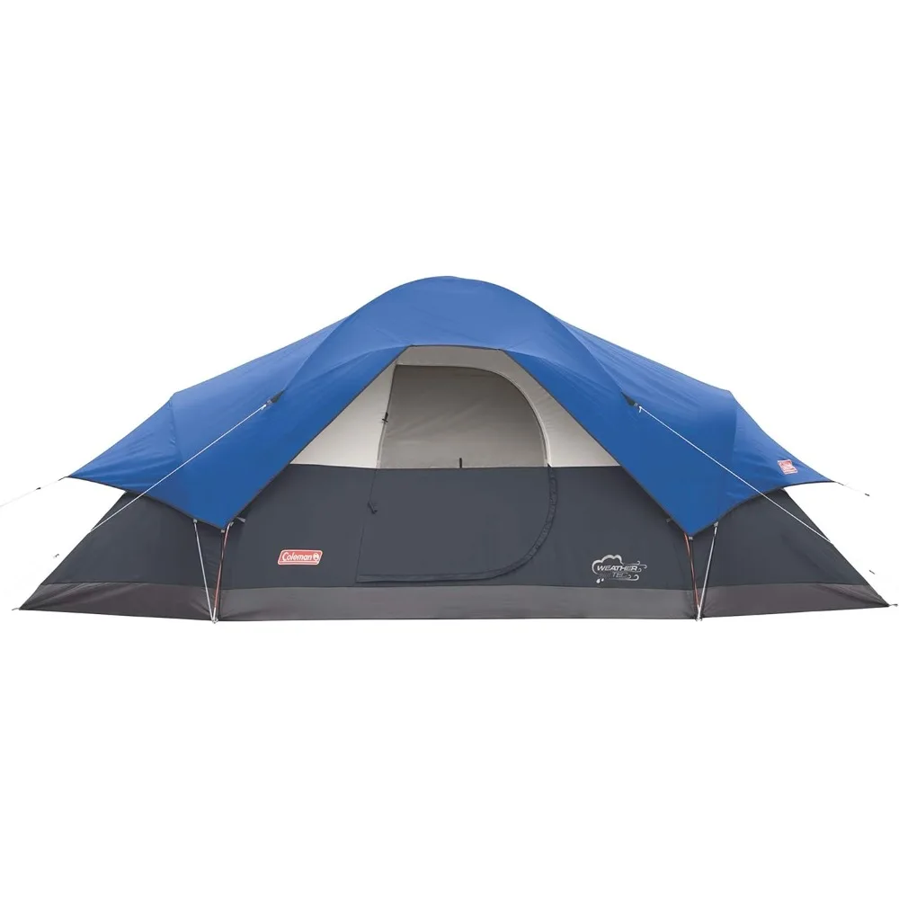 Red Canyon 8-Person Camping Tent, Weatherproof Family Tent Includes Room Dividers, Rainfly, Adjustable Ventilation