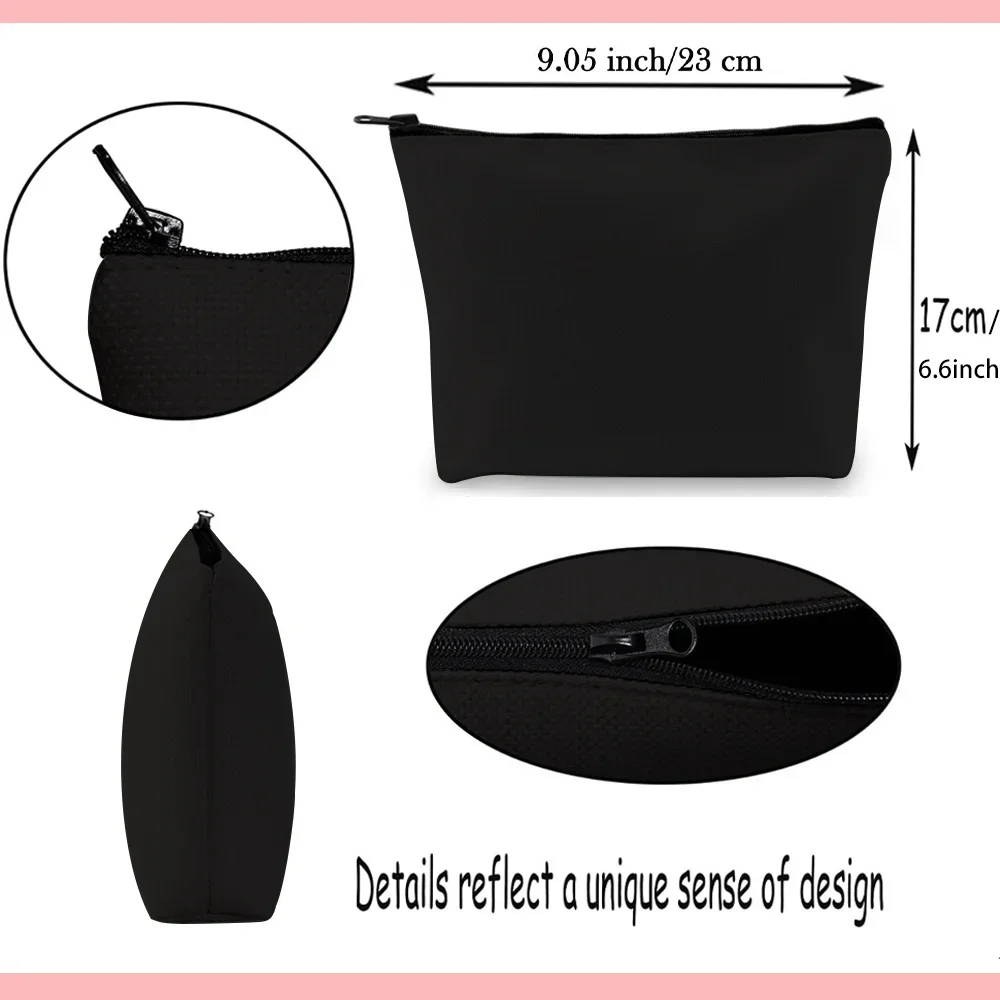 Makeup Bag 1PC Foldable Storage Cosmetic Pack Teacher Series Toiletry Handbag Women Cosmetic Zipper Storage Bags
