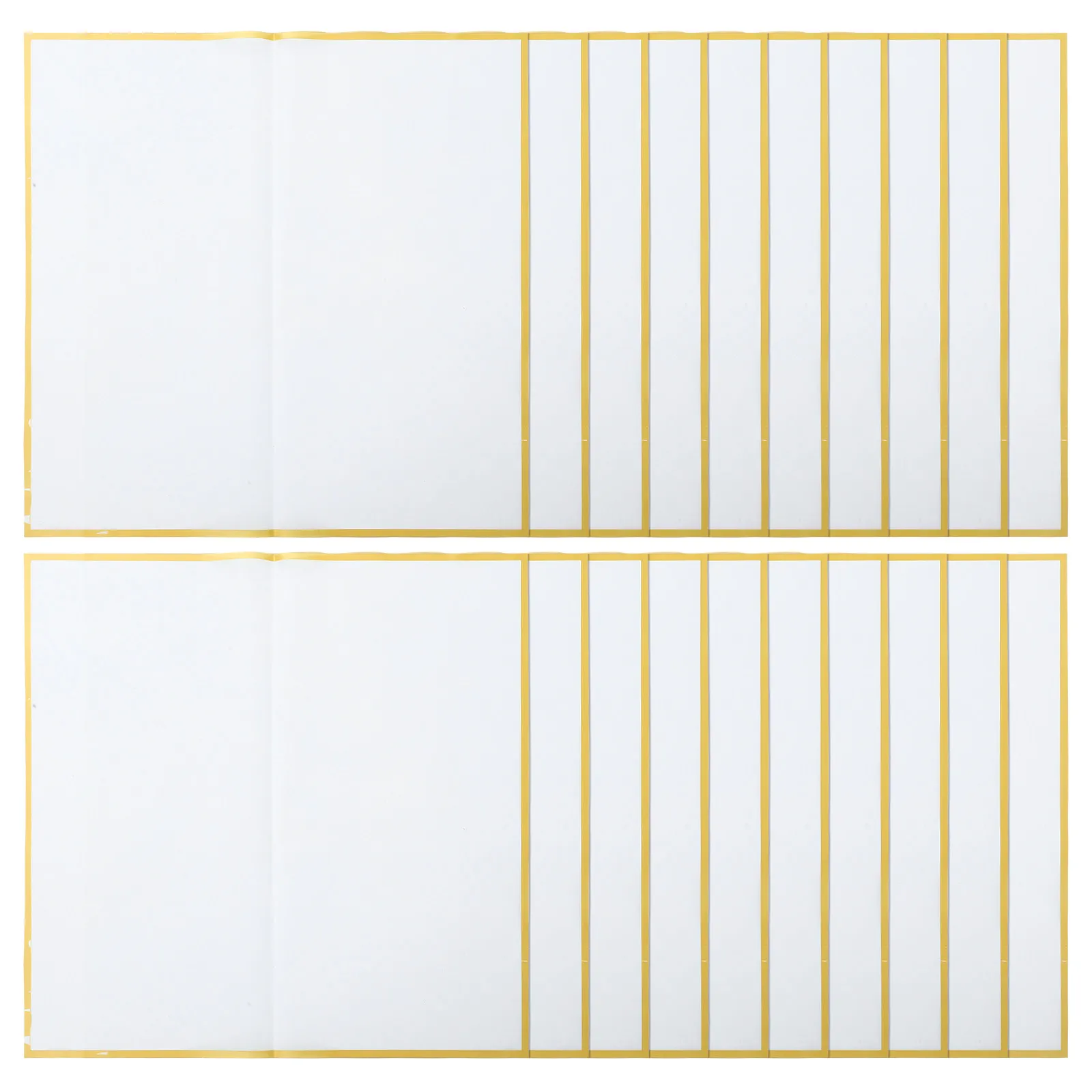 20Pcs Gold Edge Floral Wrapping Paper Waterproof Tear Resistant for DIY Bouquet Craft Flower Shop Wedding Anniversary Present - view 2