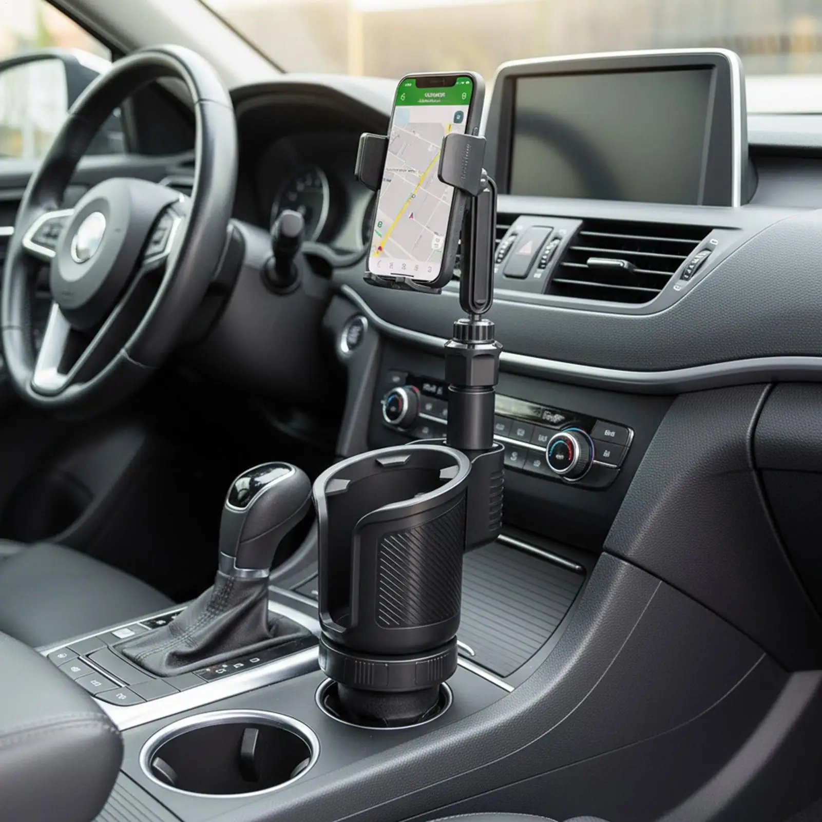 

Автомобильный держатель для чашки 2 в 1, расширитель для бутылки с подставкой для телефона, вращение на 360 градусов, автомобильный держатель для напитков для автомобиля, грузовика, вождения, путешествий