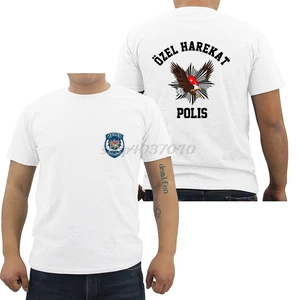 Schwarzes Kurzarm-T-Shirt für Männer, Baumwollhemd, kühle T-Shirts, Top, Streetwear, Truthahn, Polis, Ozel, Harekat, Spezialkraft, neue Mode 8 Hauptverkäufe Türkiye T -Shirt - №5
