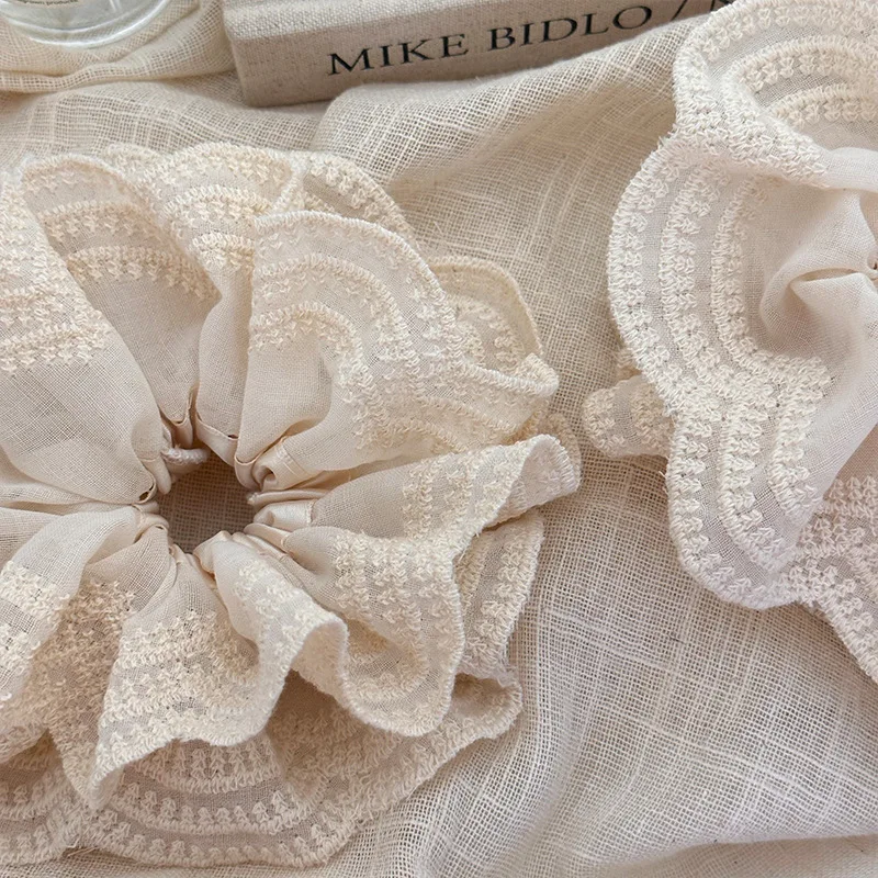 

Very large korean hair accessories bands elastic scrunchie for women girl rubber ties big fascinators elegant Headdress new 2024