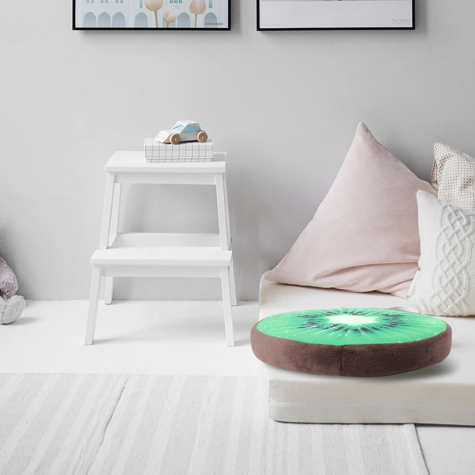 

3D Printed Kiwi Seat Pillow for Sofa Chair Home Office Fruit Pattern Throw Cushion with Removable Cover Super Soft for Couch