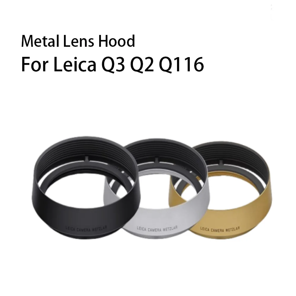 

Q3 Q2 Q116 Round Metal Camera Lens Hood for Leica Q3 Q2 Q116 Lens Hood Lens Cap Replaces Camera Accessories