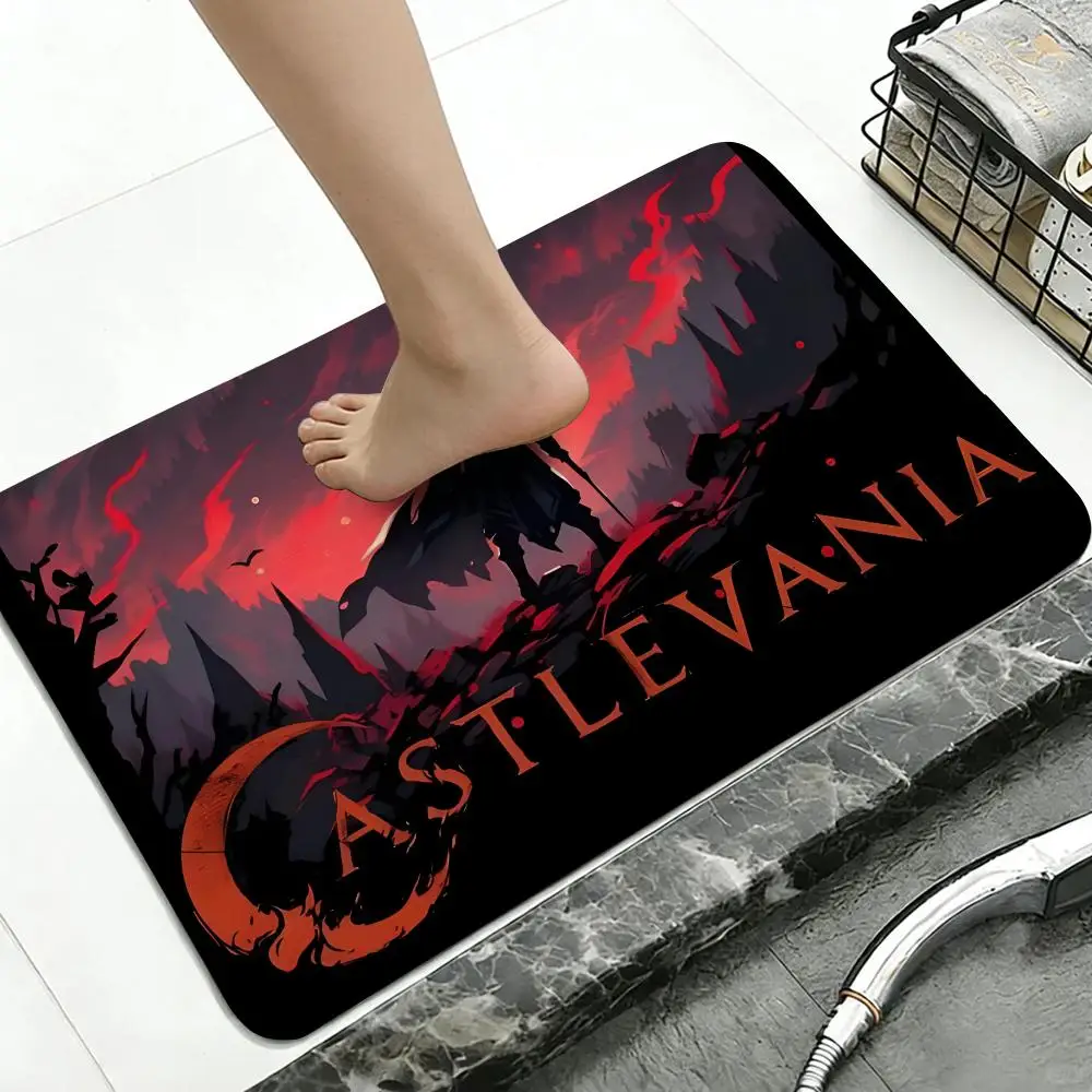 Floor Mat Diatomite Bath Mat, Quick Dry, Absorbent, Multi-Scene Mat Anime C-Castlevania