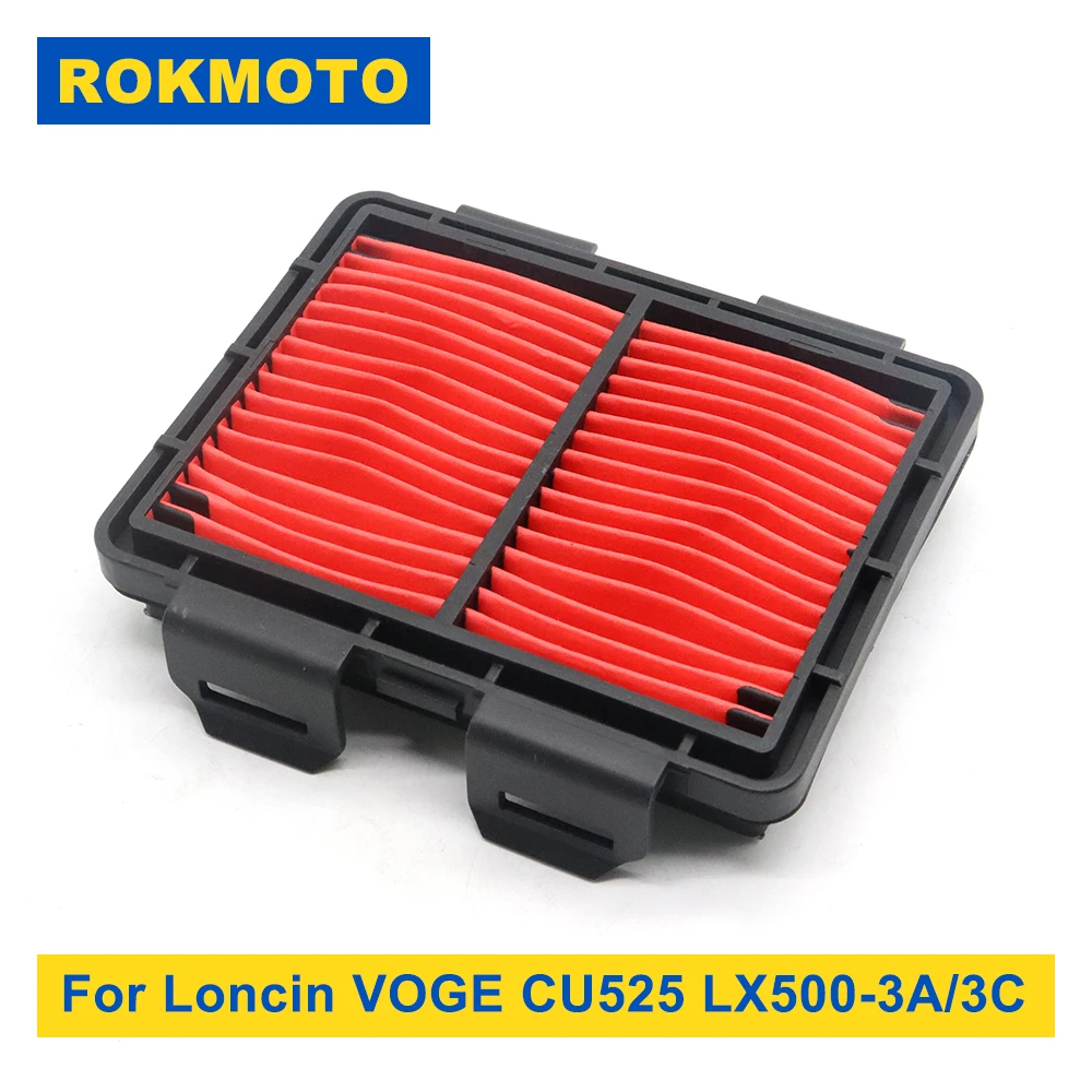 Motorcycle Accessories Air Filter Intake Cleaner Element Replacement For Loncin VOGE CU 525 CU525 LX500-3A LX500-3C
