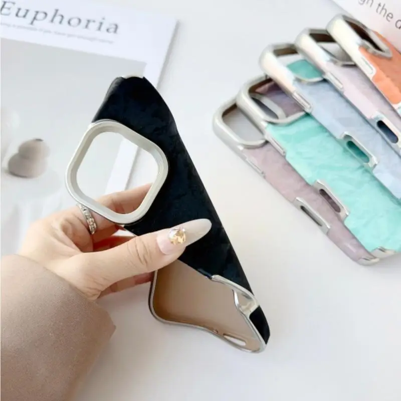 جبل الثلج الحبوب الملمس حافظة هاتف من البولي يوريثان آيفون 15 14 زائد 16 13 12 برو ماكس تصفيح أربعة ركن غطاء ممتص للصدمات مضاد للسقوط