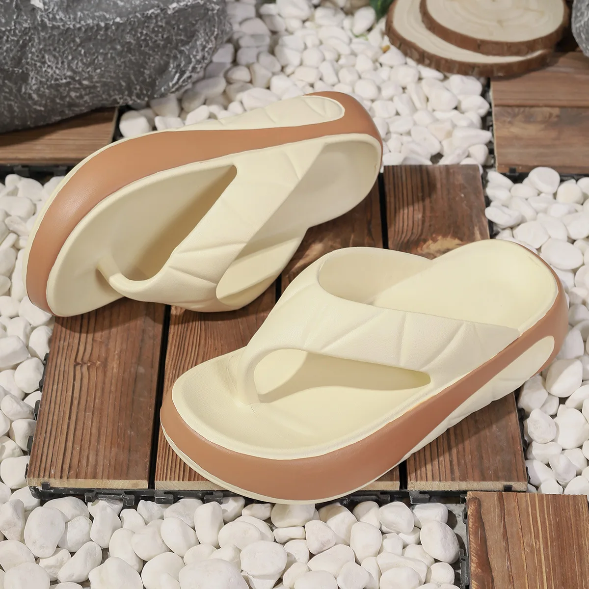 New Women's Elevating Flip-Flops EVA Thick Platform Sandals Summer Comfortable Thong Design Outdoor Fashion Lightweight Footwear image 5