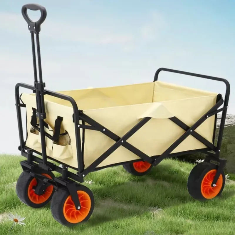 Eaynon Wagon Trolley Garden Camping Utility Foldable Hand Pull Portable Collapsible Folding Wagons