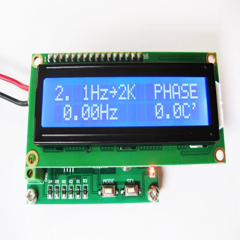 

HF280 digital phase meter 0.0~360.0 degrees, duty cycle meter 0.0~99.9%, with the function of measuring frequency and temperatur