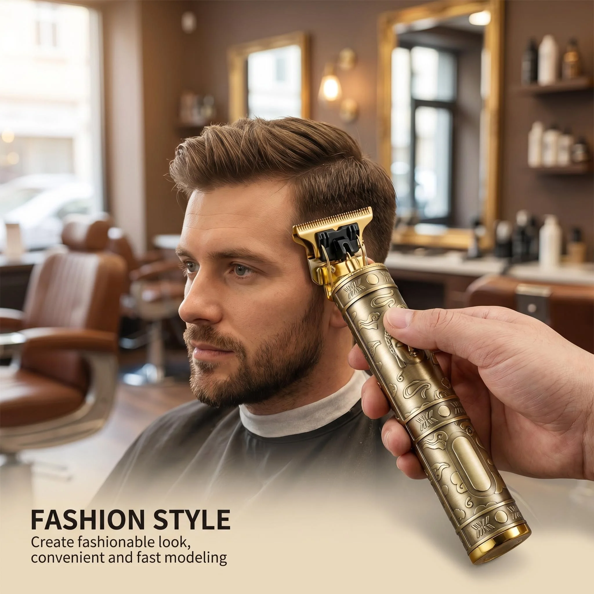 New Shaver Men's Retro Hair Cut T9 Professional Hair Cutting Machine Rechargeable Beard Shaver Electric Hair Clipper Trimmer