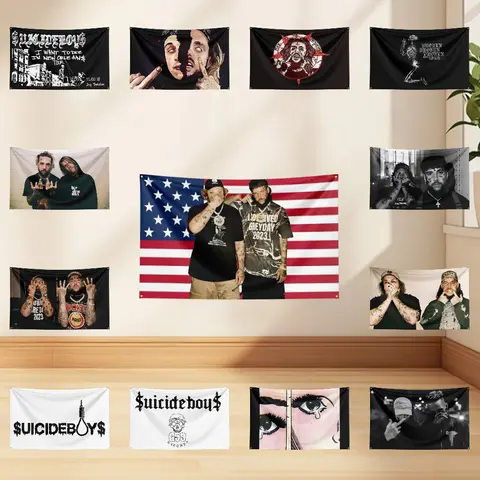 3x5ft S-Su-i-cide Boy Flag Professional Flag Polyester Digital Printing Flagge Banner For Decoration Garage Room Home