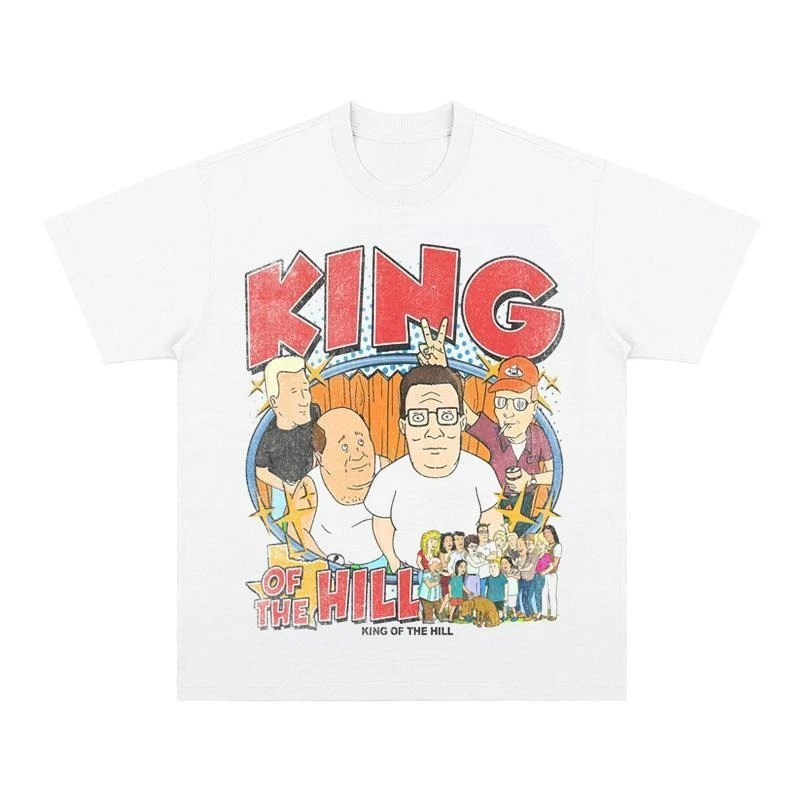 2026 هيلبيلي هيل فاميلي حياة سعيدة مطبوعة للجنسين قصيرة الأكمام الأسرة السفر استرخاء حجم كبير طاقم الرقبة تي شيرت