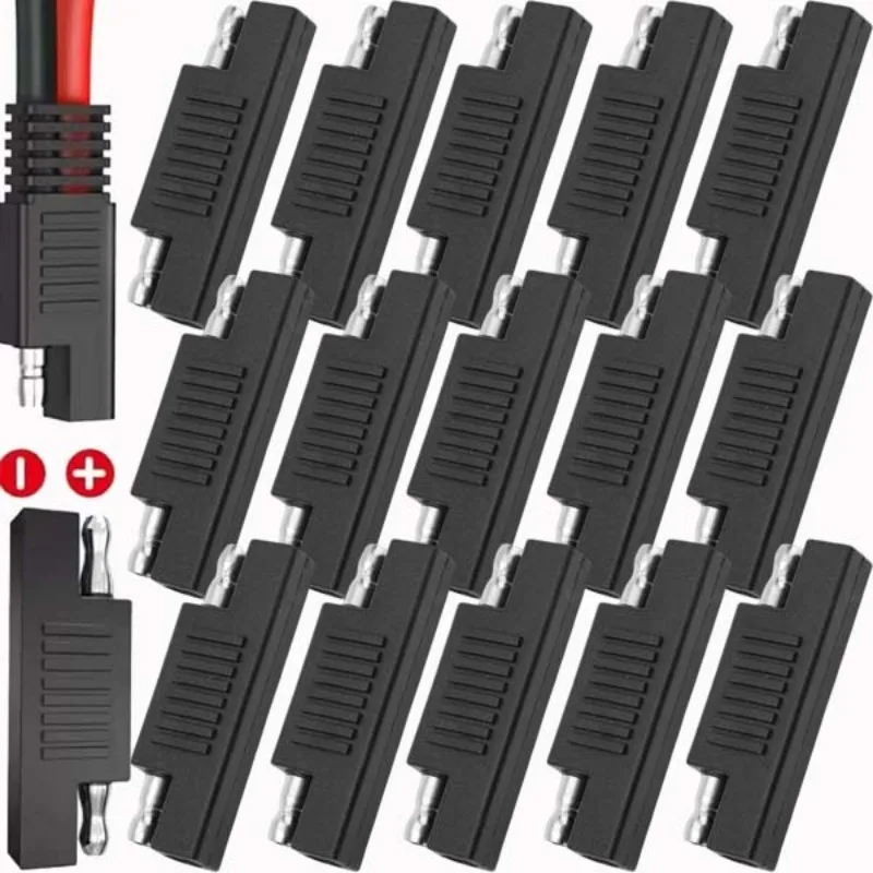 

12/24V Solar Panel SAE Male-Female Head Polarity Reverse Adapter Connector Battery Power Charger for Quick Disconnect Cable