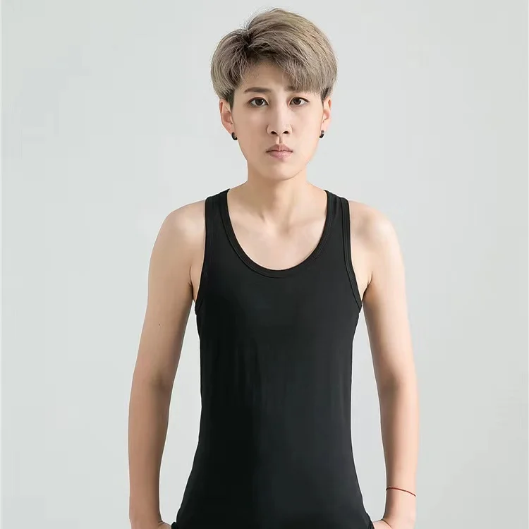 Corset vest LES long style handsome T bandage comfortable cotton LES Corset plastic chest flat chest sports underwear Corset