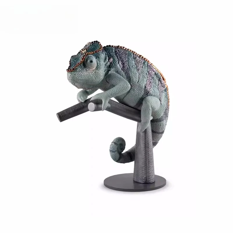 Chameleon-shaped ceramics, refined handmade sculptures, decorative ornaments, housewarming gifts