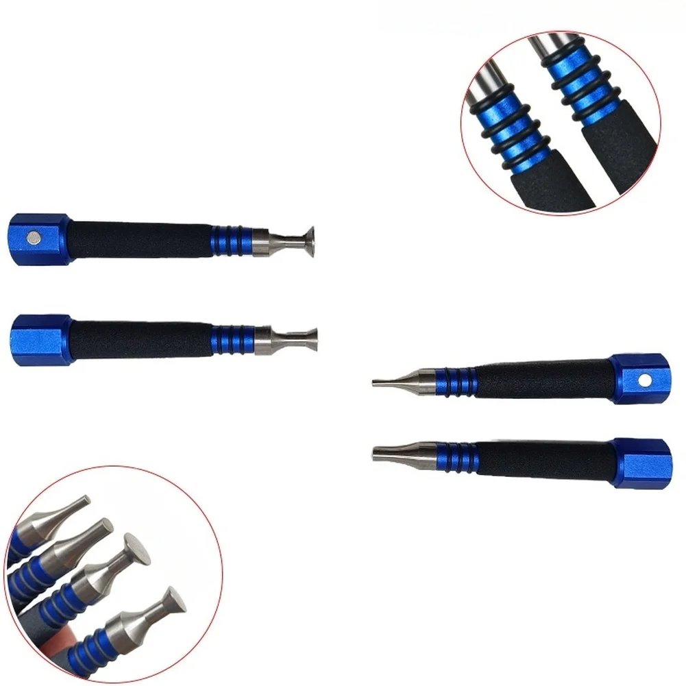 Car Dent Repair Tool High Strength Metal Body Magnetic Tip For M8 Thread With 4 Interchangeable Heads For Body Concave Leveling