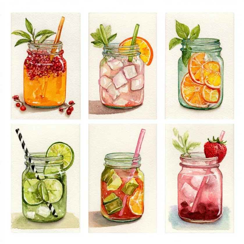 6 Stück Fruchteiswürfel, erfrischend, ein DIY-Malset für den Sommer, geeignet zur Wanddekoration zu Hause. – Detail 2