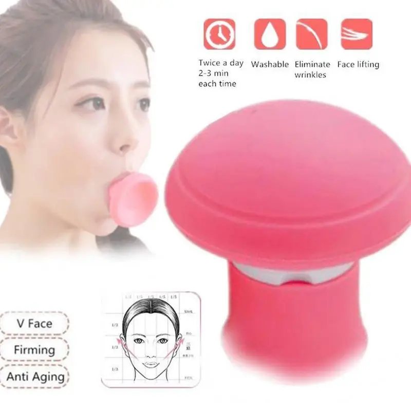 1PC V Shape Face Slimming Lifter Face Lift Skin Firming Exerciser Double Chin Muscle Traning Silica Gel Wrinkle Removal Tools