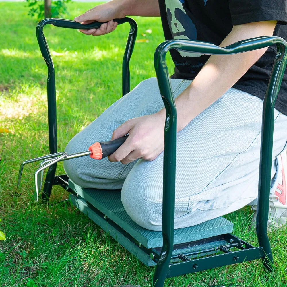 Tabouret de jardin pliable avec siège, chaise de jardin rapide pour s'agenouiller et s'asseoir, cadeaux de jardinage