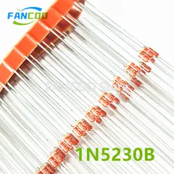 Original 1N5229B 1N5229 4.3V 4V3 1N5230B 1N5230 4V7 4.7V 1N5231B 1N5231 5.1V 5V1 1N5232B 1N5232 5.6V DO35 500MW 0.5W 1/2W DO-35