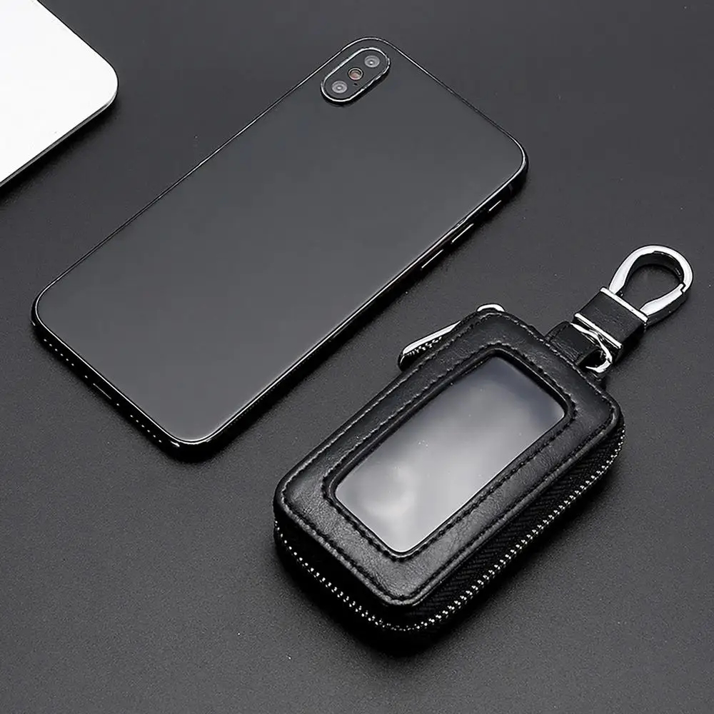 Für Auto Remote Key Auto Schlüssel Fall Schlüssel Schutz Smart Schlüssel Kette Münze Halter Metall Haken und Schlüsselring Brieftasche Zipper Retro Tasche
