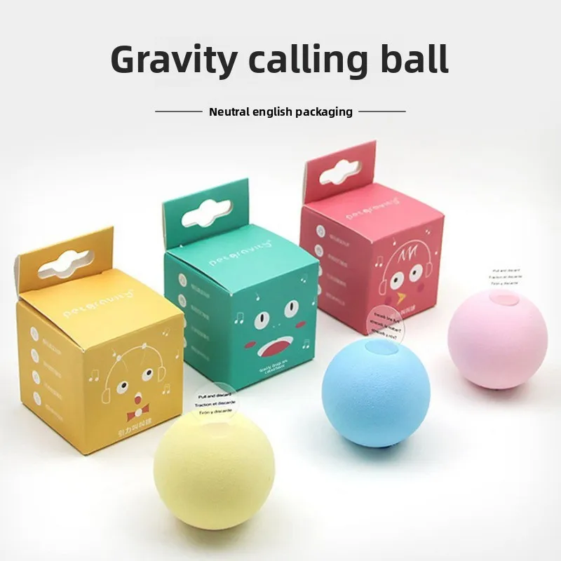 

Gravity Squeaky Ball Cat Teaser Toy Simulation Animal Sound Teasing Cat Ball Catnip Teeth Grinding Durable Self-Entertainment