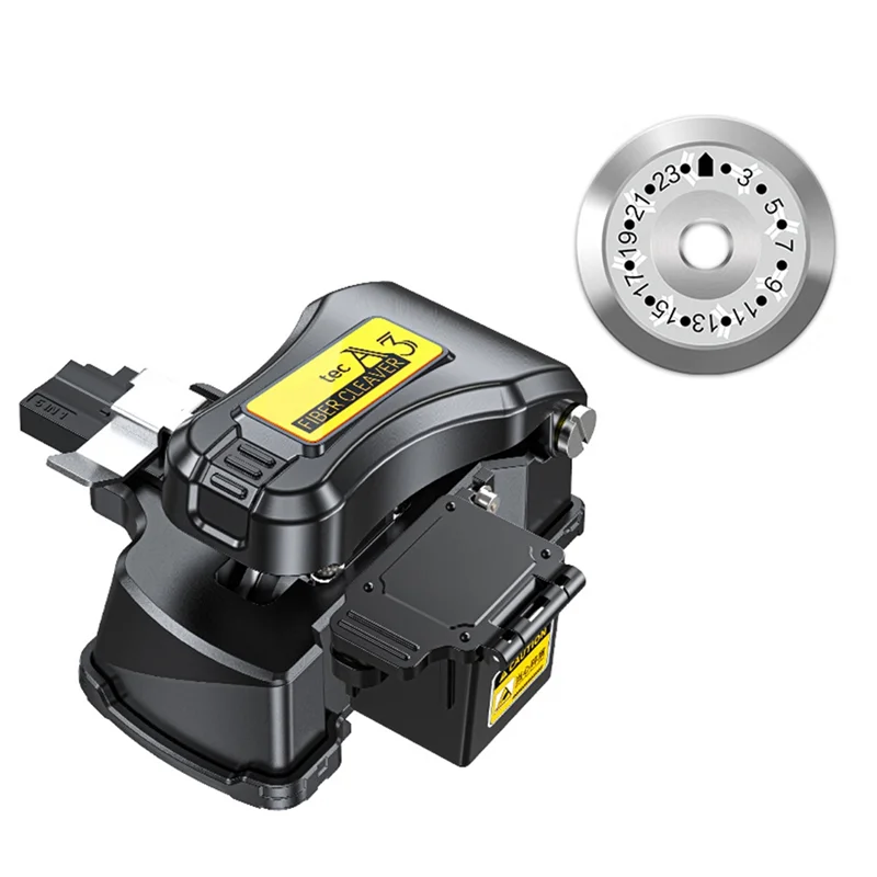 B24B Fiber Optic Cleaver A3 One-Step Full Automation Hochpräziser Optical Fiber Fusion Splicer Cutter + Ersatzklingen