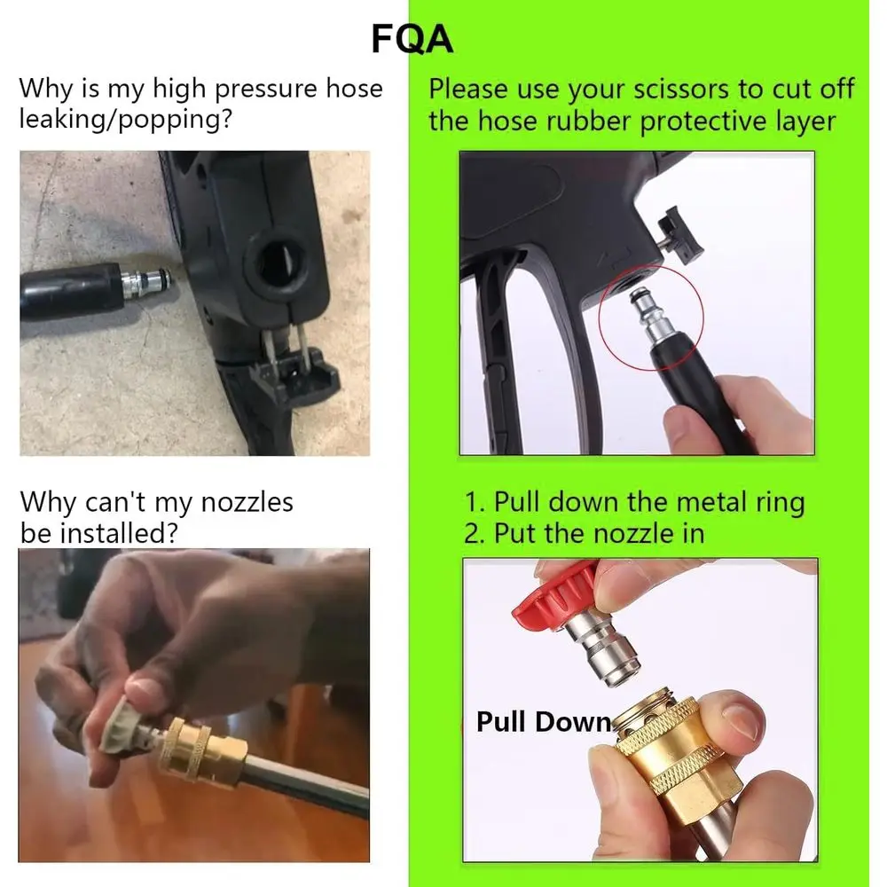 2025 موديل 5000 رطل لكل بوصة مربعة غسالة كهربائية عالية الضغط، 2.8 جالون في الدقيقة، 4 فوهات وموزع صابون للمنزل والسيارة والتنظيف الخارجي (خفيف) #6