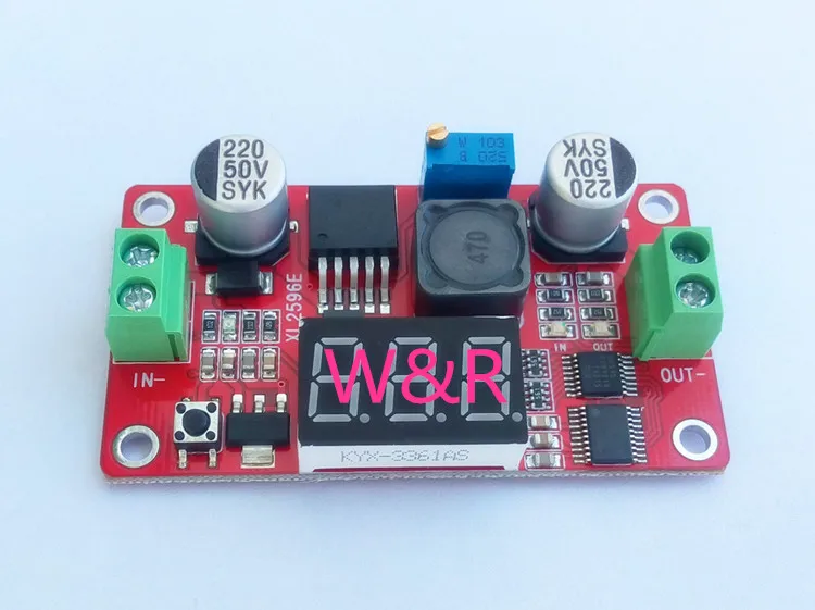 DC-DC/ Power Module / LM2596 Voltage Regulator Module / Output Voltage Adjustable / with Voltmeter Display