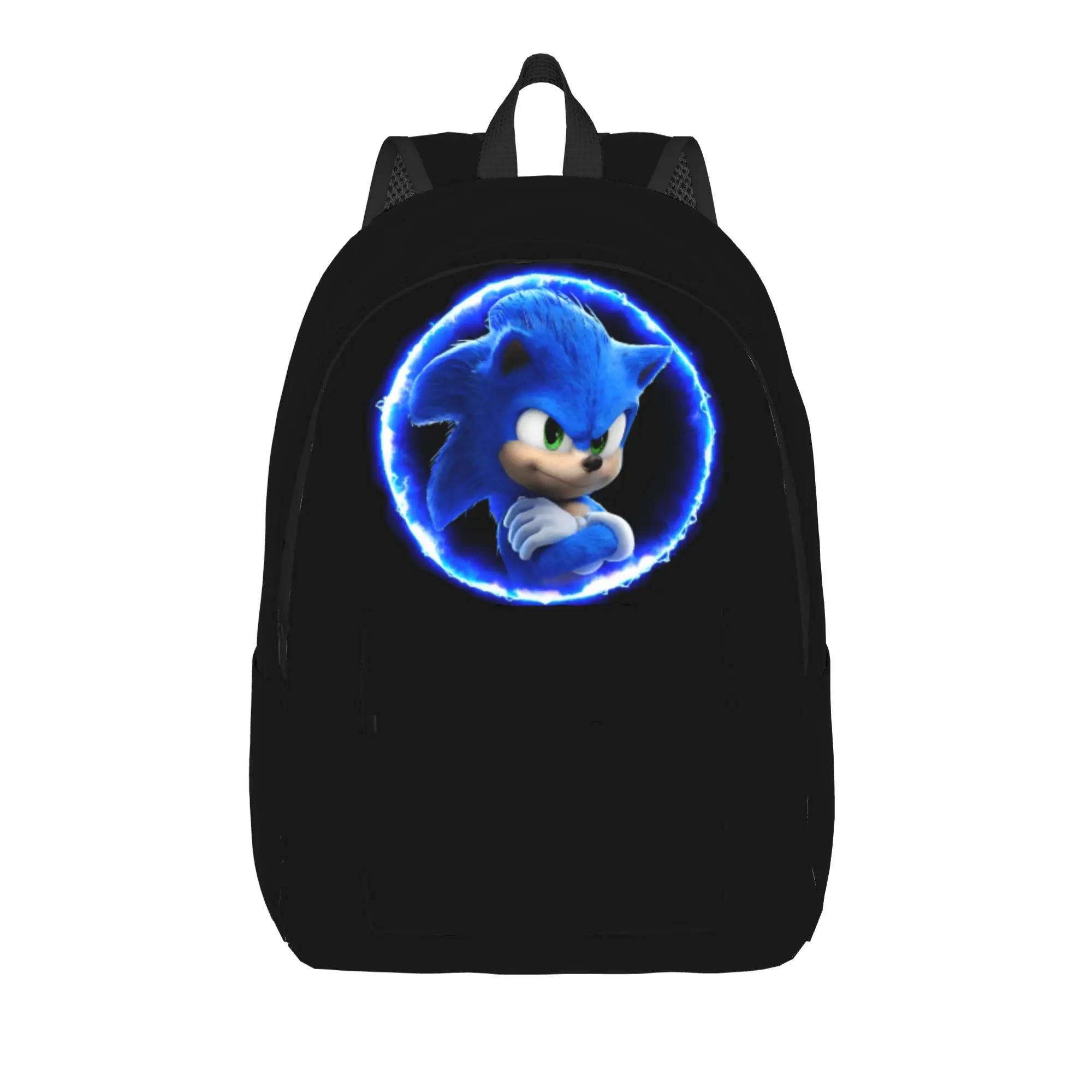 Sonics Shadow Backpack for Men Women Fashion Student Work Daypack Cartoon Laptop Shoulder Bag Outdoor
