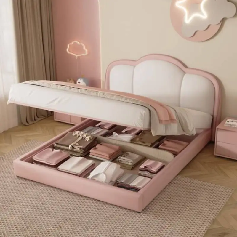 سرير أطفال بسيط فاخر قابل للتوسيع أوروبا عادي مخصص للفتيات سرير أطفال تصميم حديث مفرد Lettino Per Bambini أثاث منزلي #2