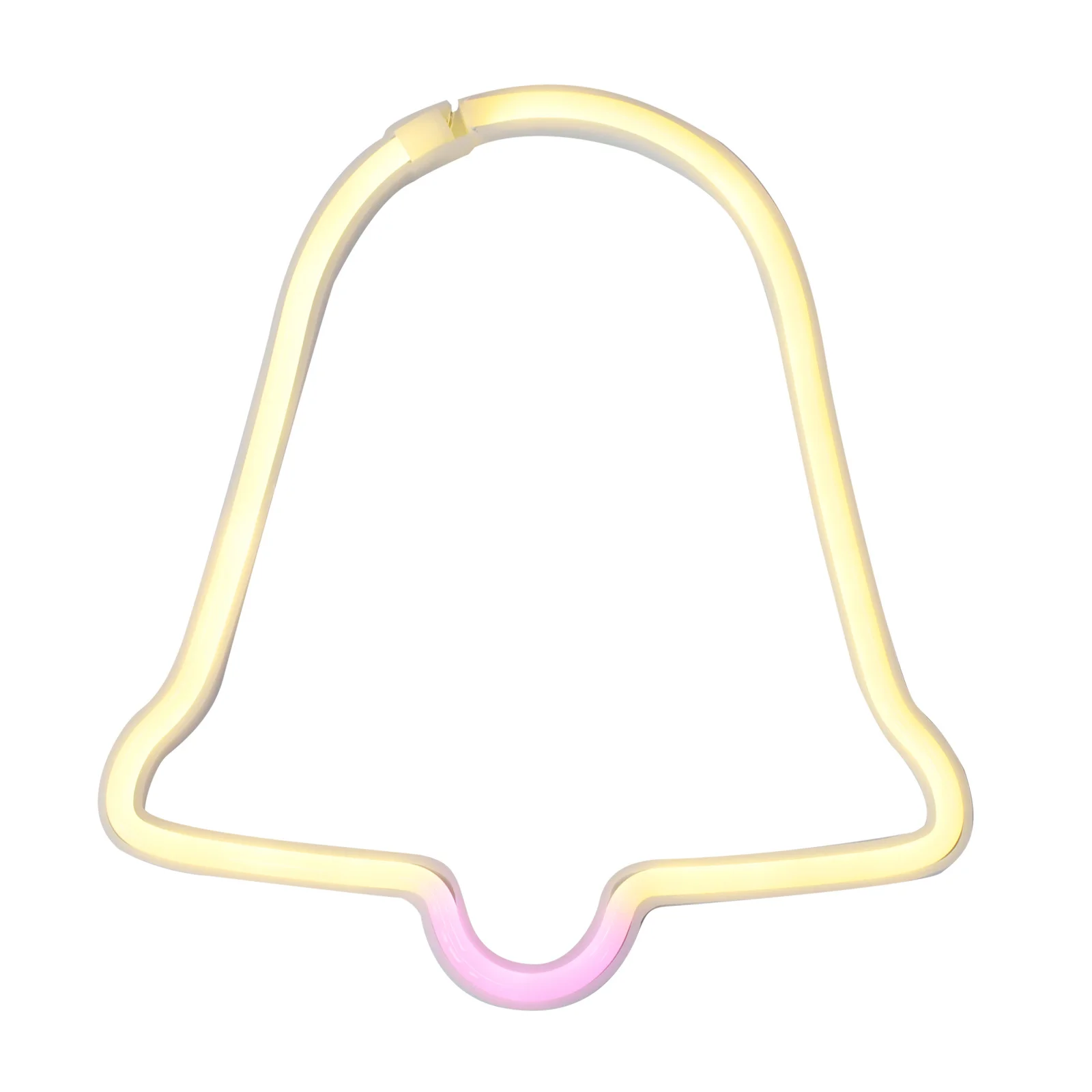 LED Neon Light Christmas Bell Wall Decor Colorful Blinking Sign for Home Office Party Atmosphere Stylish Design