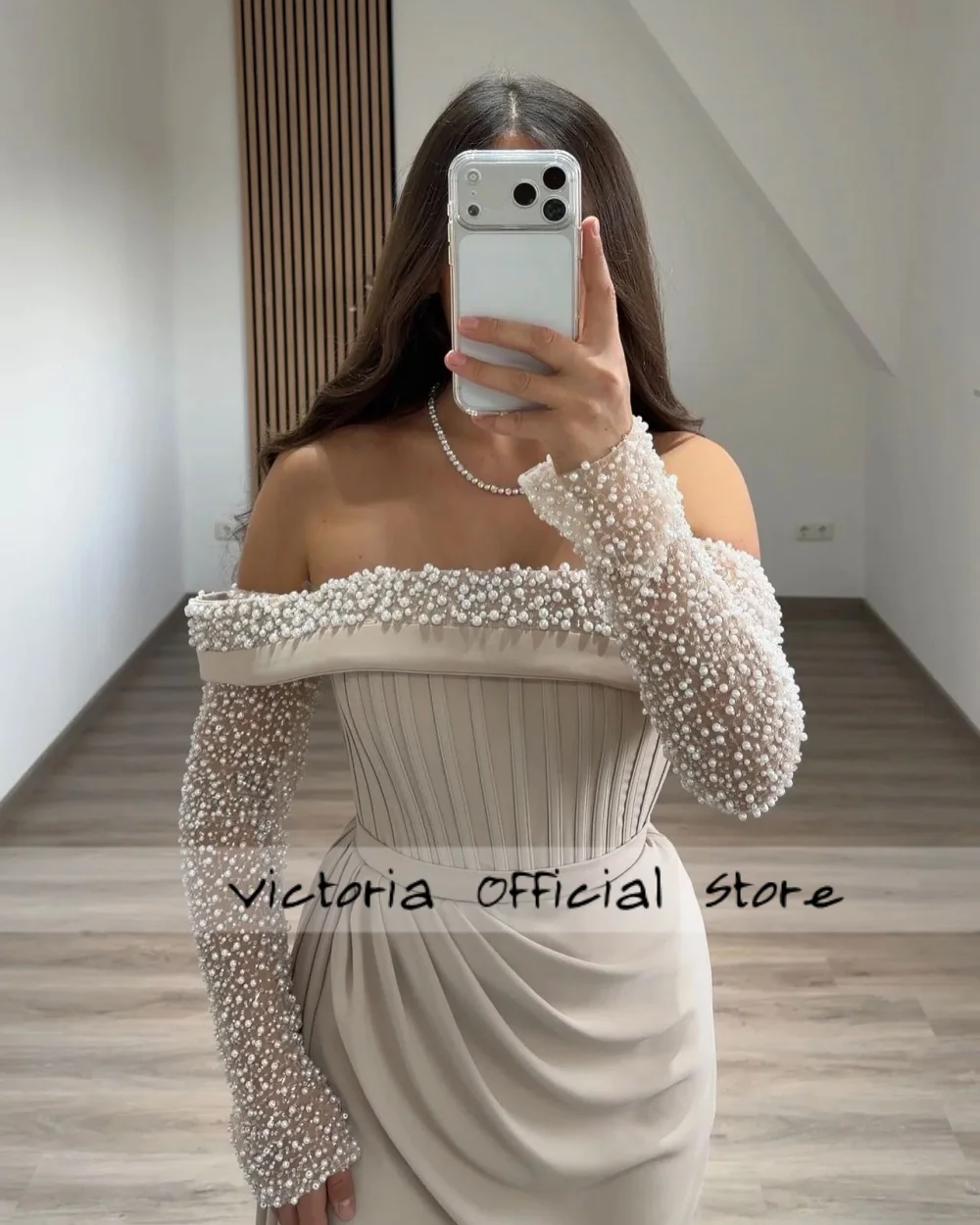 Off The ShoulderThree Quarter Sleeve Prom Dresses 2026 Evening Dresses Elegant Floor-Length Customized Party D Customized