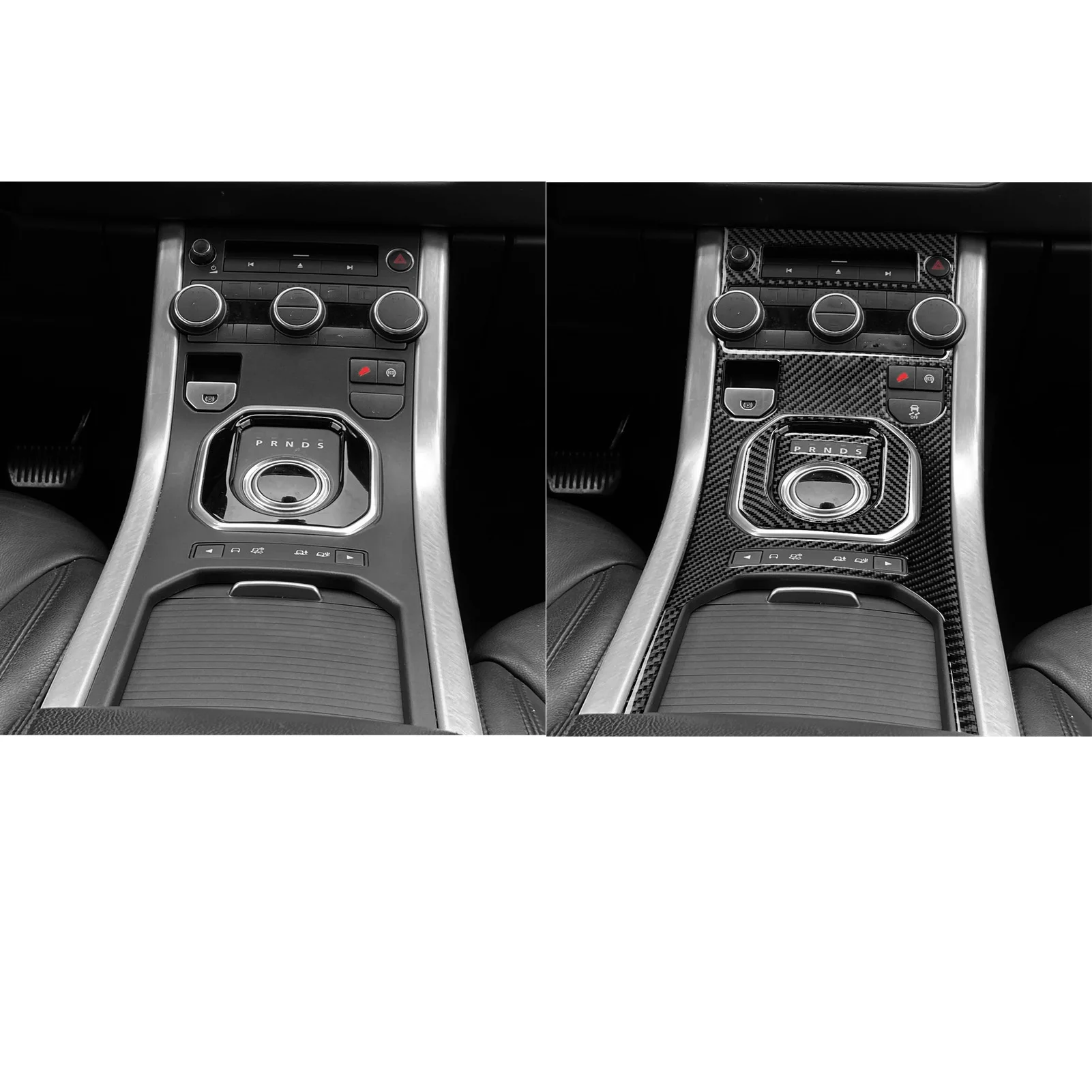 For Land Rover Range Rover Evoque 2012-2018 Real Carbon Fiber Sticker Central Shift Storage Panel Car Accessories decorative