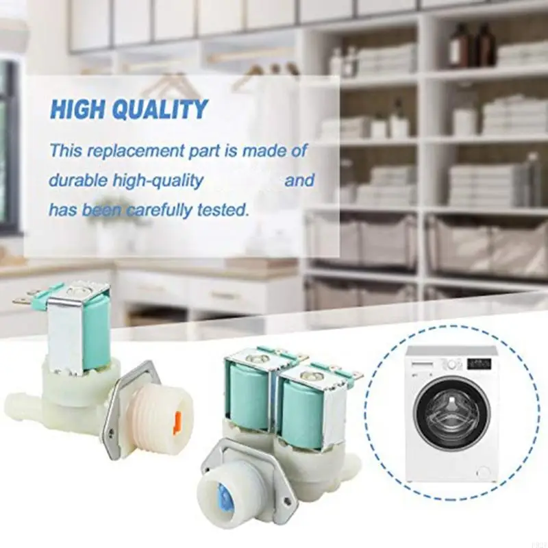 F92F 2PCS Multipurpose Water Inlet Valves for Washing Machine Accurate Flows Control