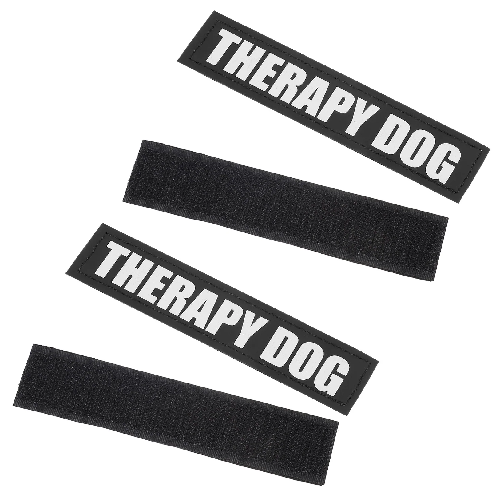 2 Pairs Reflective Pet Harness Patches with Dog Vest Work Decal Stickers