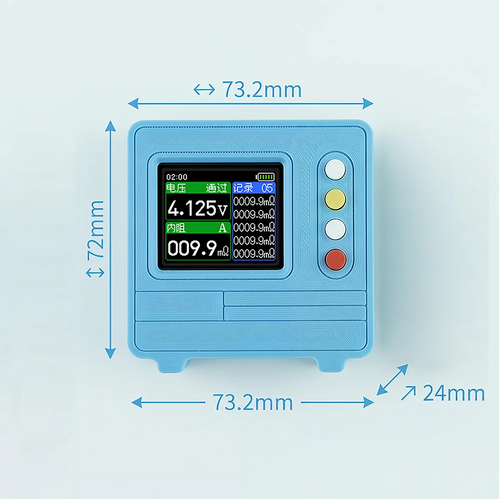TV607 Spannungs- und Innenwiderstandstester DC5V 1,77-Zoll TFT-Farbdisplay DIY Batterietestgerät 4056 Lademodul AC 4-Draht – Detail 17