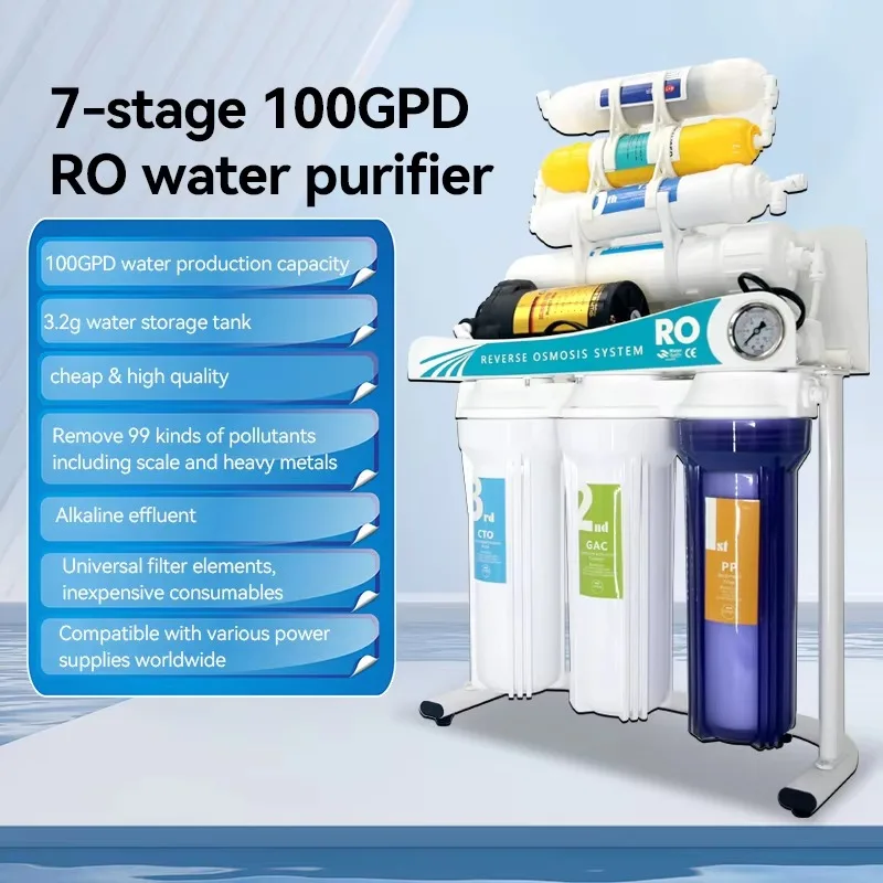 75GPD Smart Water Filter, LED Display, Portable Outdoor Car, Premium Matcha Purification Kit